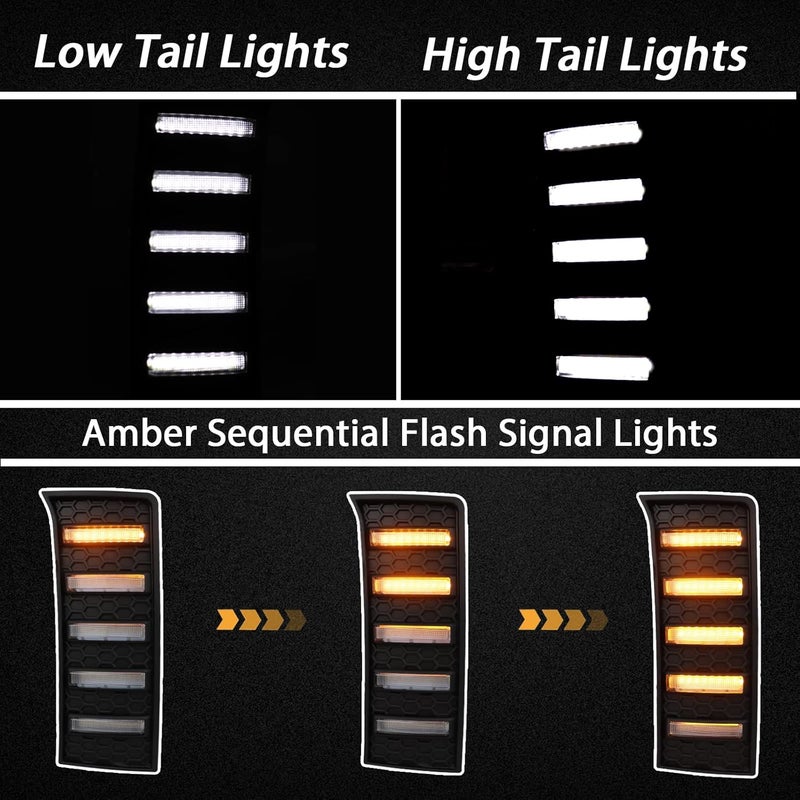 PGTOPONE Switchback White/Amber LED Front Fog Daytime Running Lamp Dynamic Sequential LED Turn Signal Light Function Compatible with Toyota Tundra 2022 2023 SR SR5 Limited - Image 3